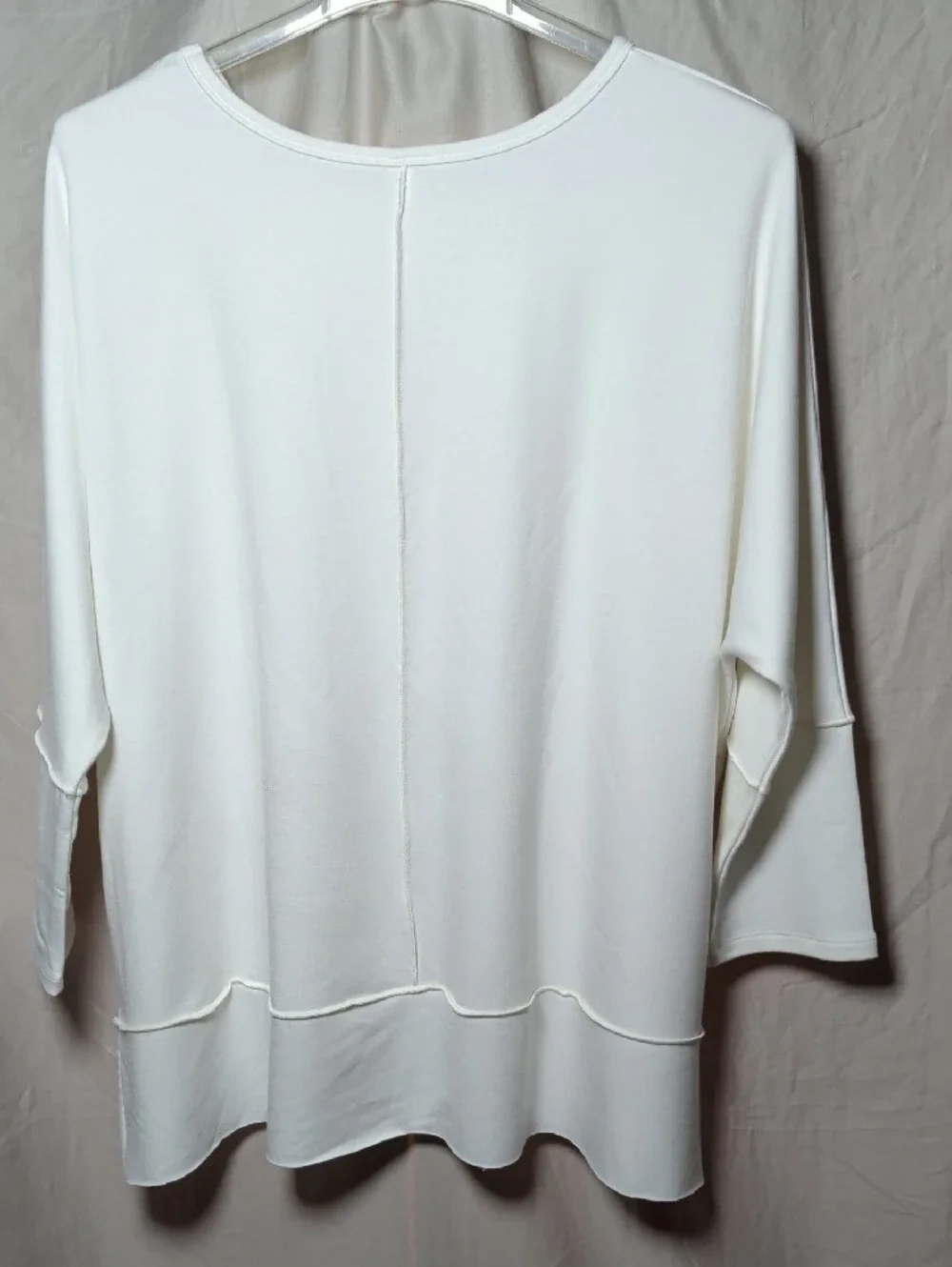 SPANX Cream Relaxed Seam-Detail Tunic Resort Shopping Active Wear